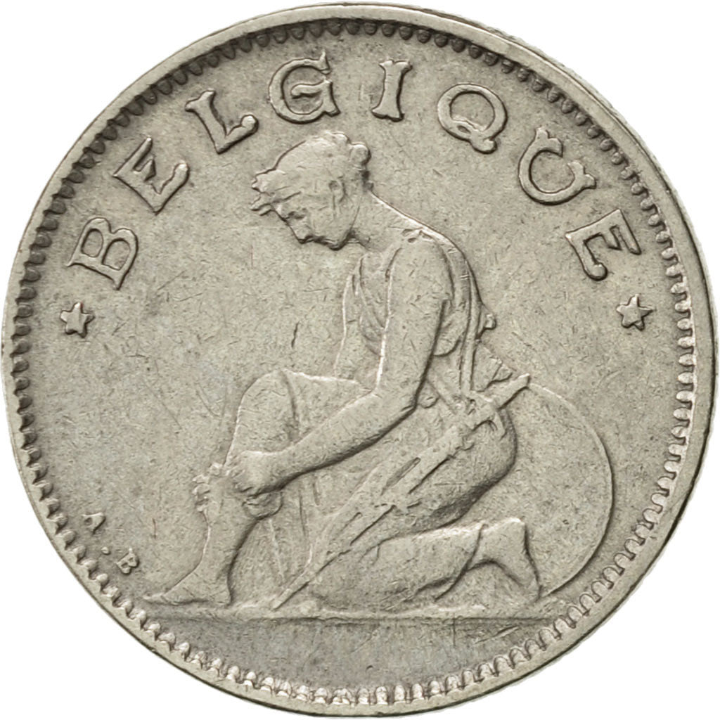 Coin, Belgium, 50 Centimes, 1928, AU(50-53), Nickel, KM:87