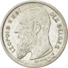 Belgium, 2 Francs, 2 Frank, 1909, EF(40-45), Silver, KM:58.1