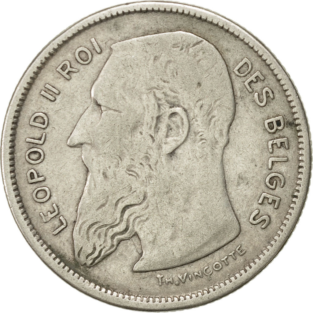Coin, Belgium, 2 Francs, 2 Frank, 1909, VF(20-25), Silver, KM:58.1