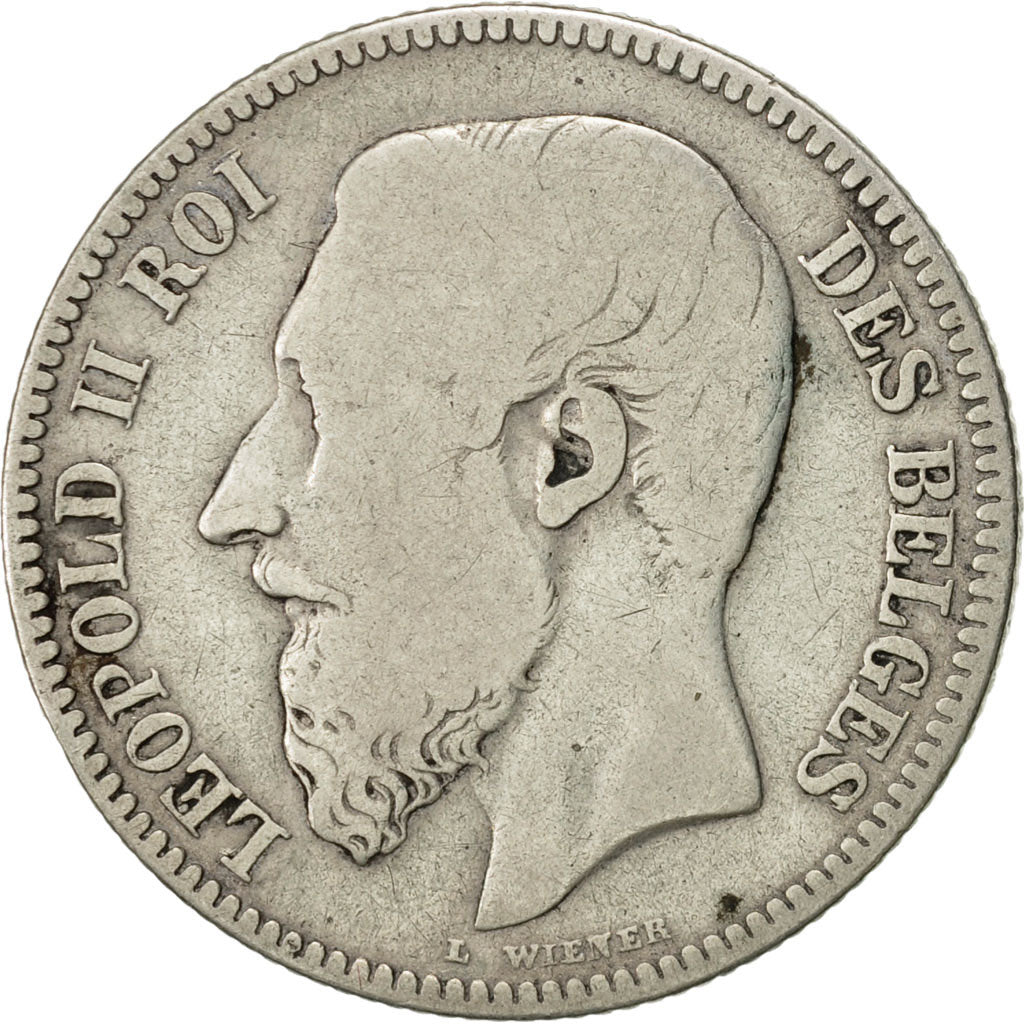 Münze, Belgien, Leopold II, 2 Francs, 2 Frank, 1866, S, Silber, KM:30.1
