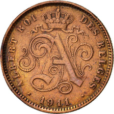 Coin, Belgium, Albert I, 2 Centimes, 1911, EF(40-45), Copper, KM:64