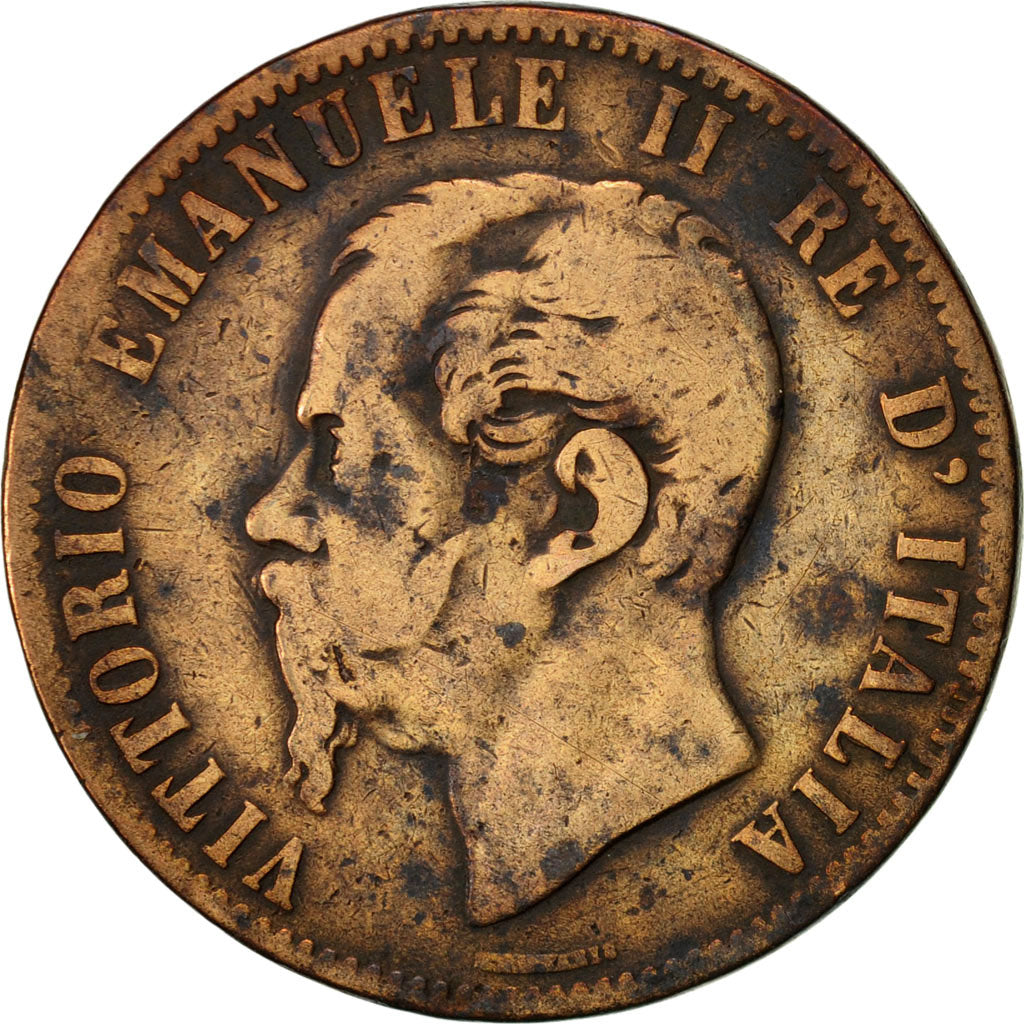 Moneta, Włochy, Vittorio Emanuele II, 10 Centesimi, 1867, Birmingham