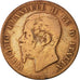 Moneta, Italia, Vittorio Emanuele II, 10 Centesimi, 1863, MB, Rame, KM:11.2