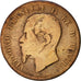 Monnaie, Italie, Vittorio Emanuele II, 10 Centesimi, 1862, Milan, TB, Cuivre