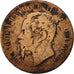 Italy, Vittorio Emanuele II, 10 Centesimi, 1866, Strasbourg, VF(20-25), Copper