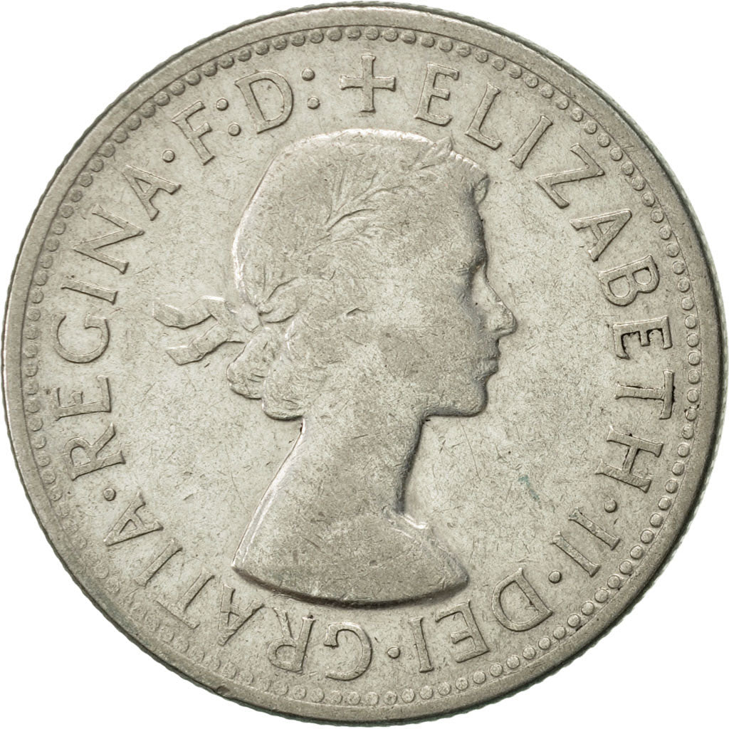 Coin, Australia, Elizabeth II, Florin, 1954, Melbourne, EF(40-45), Silver, KM:55