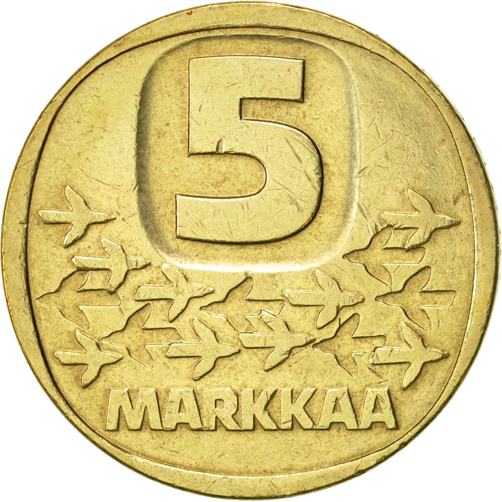 Finland, 5 Markkaa, 1989, AU(50-53), Aluminum-Bronze, KM:57