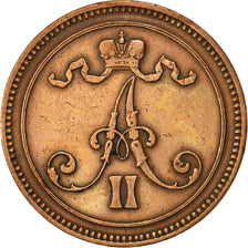 Münze, Finnland, Alexander II, 10 Pennia, 1867, SS, Kupfer, KM:5.1