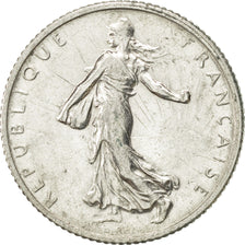Francia, Semeuse, Franc, 1918, Paris, MBC+, Plata, KM:844.1, Gadoury:467