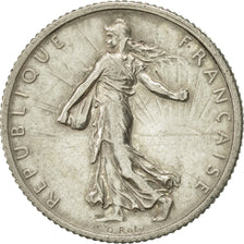 France, Semeuse, Franc, 1916, Paris, AU(50-53), Silver, KM:844.1, Gadoury:467