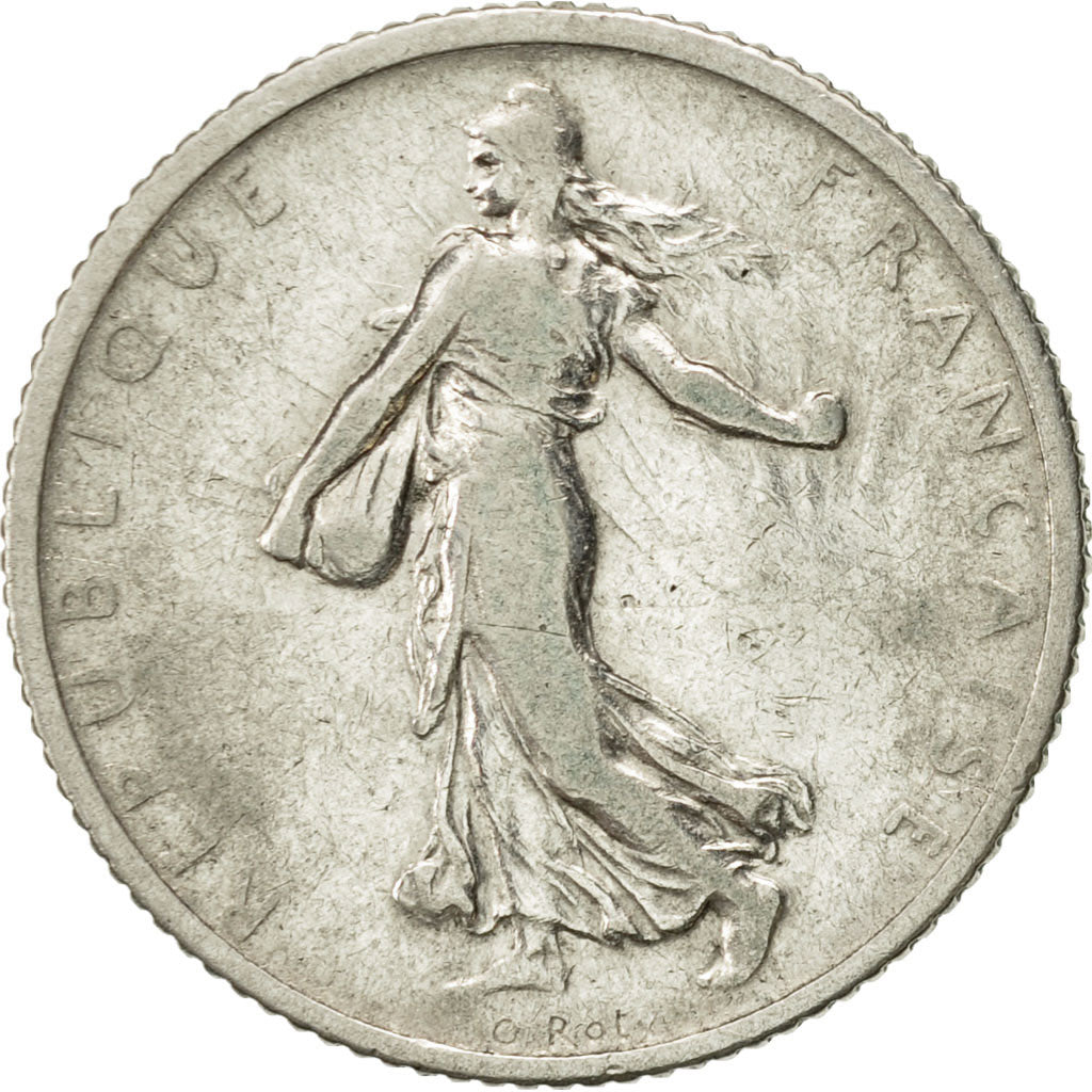 Coin, France, Semeuse, Franc, 1907, Paris, VF(20-25), Silver, KM:844.1