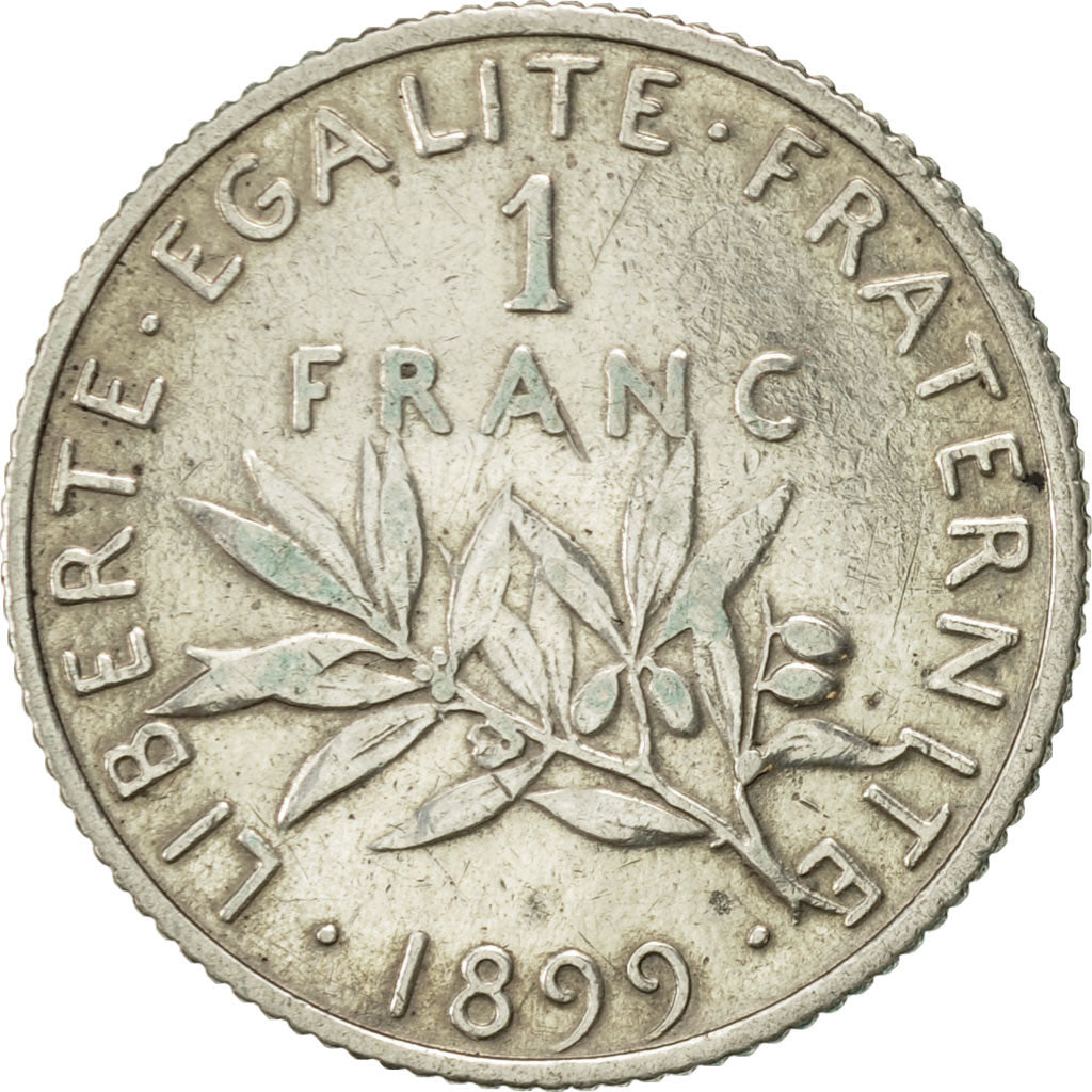France, Semeuse, Franc, 1899, Paris, EF(40-45), Silver, KM:844.1, Gadoury:467