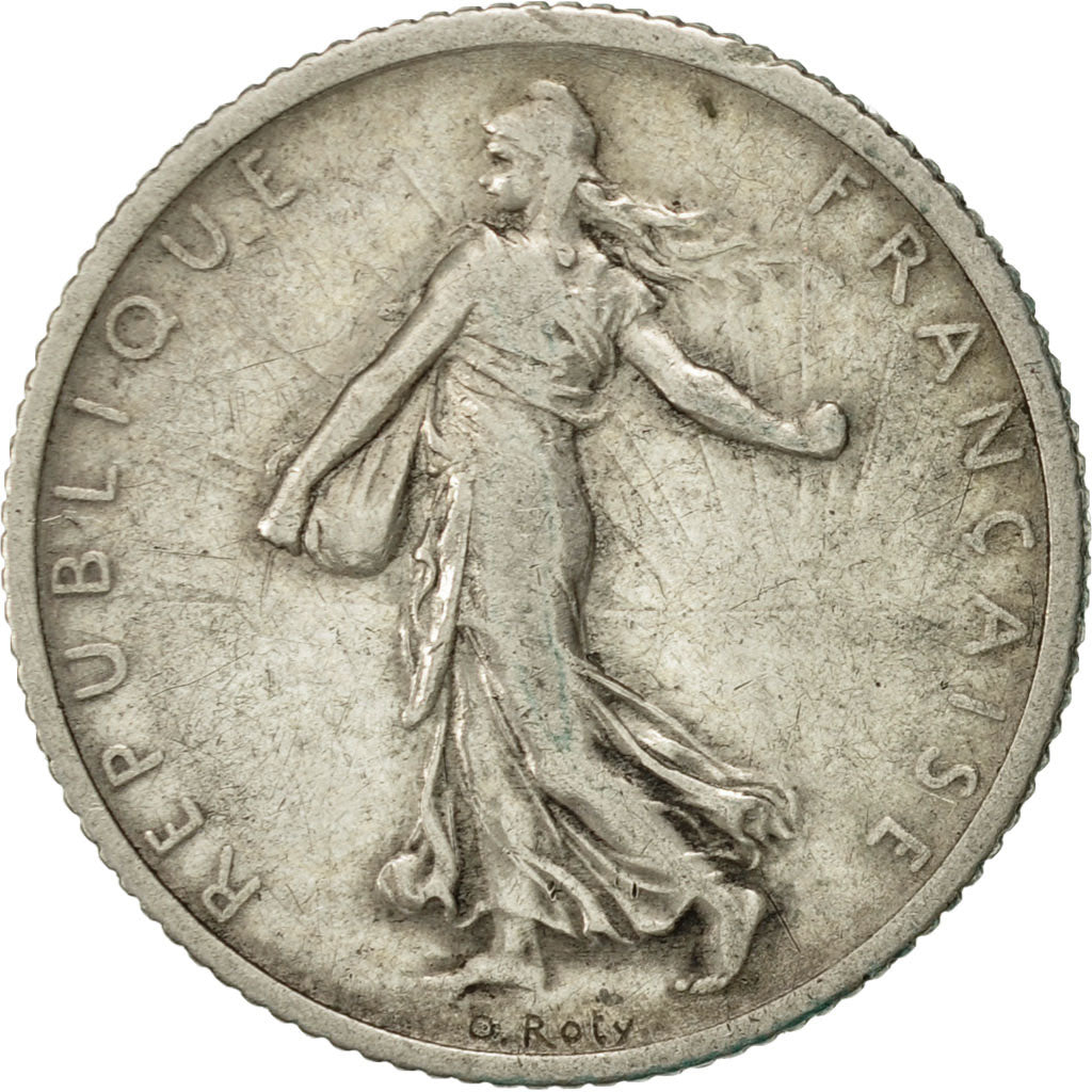 Coin, France, Semeuse, Franc, 1917, Paris, EF(40-45), Silver, KM:844.1