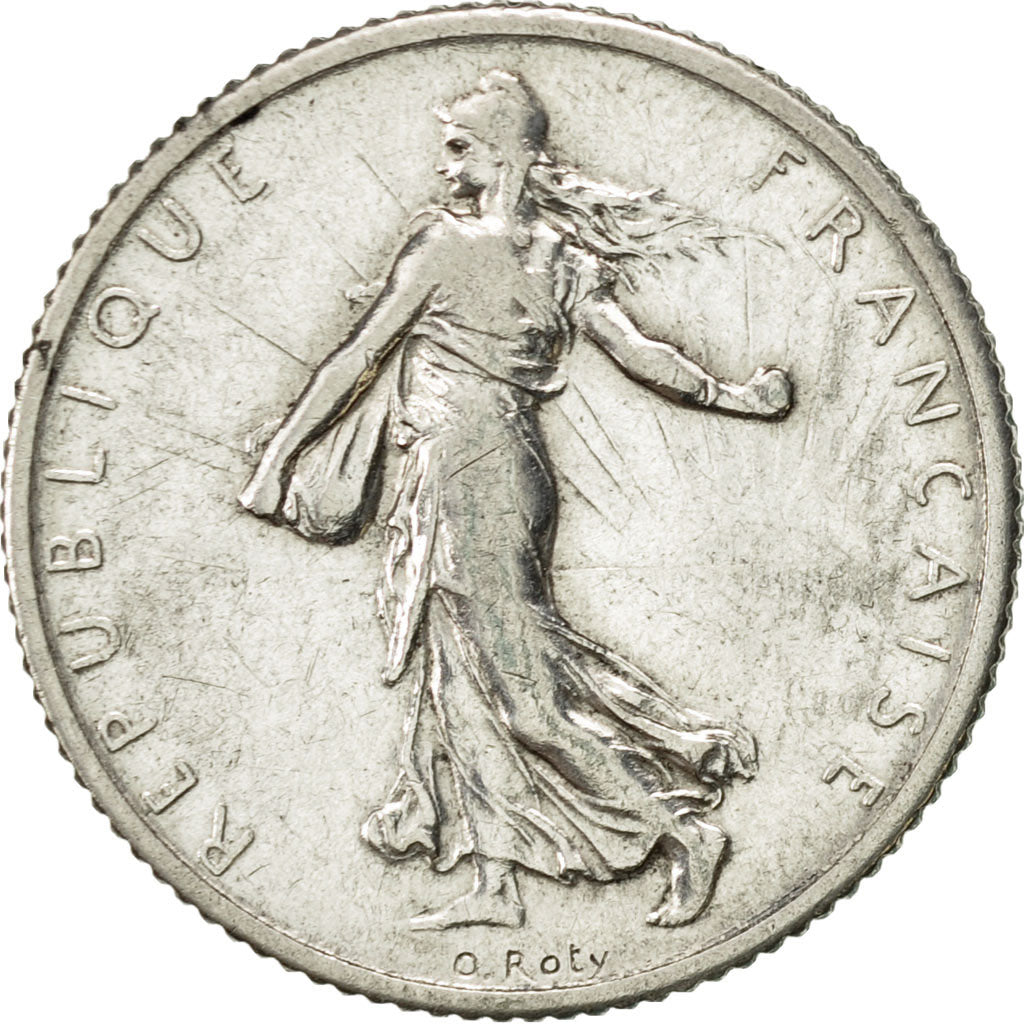 France, Semeuse, Franc, 1914, Paris, EF(40-45), Silver, KM:844.1, Gadoury:467