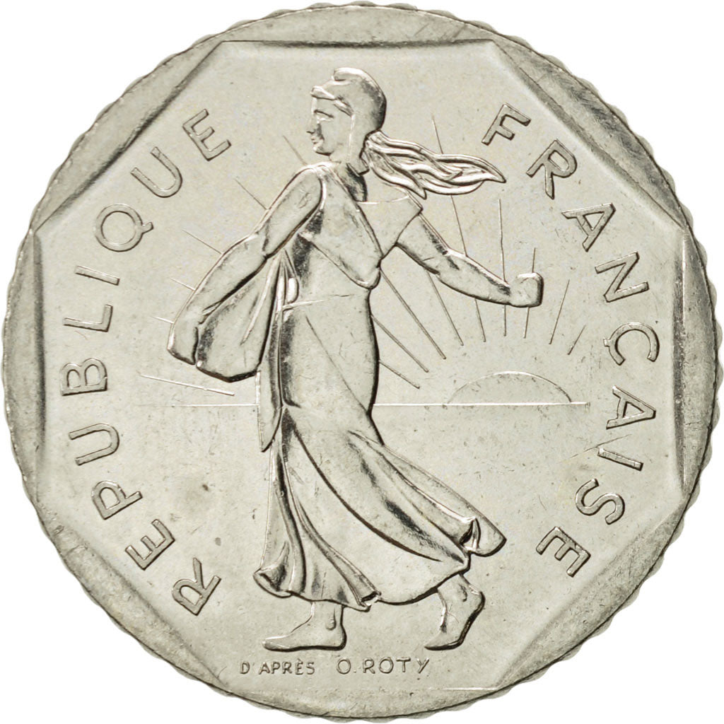 Münze, Frankreich, Semeuse, 2 Francs, 1990, Paris, VZ, Nickel, KM:942.1