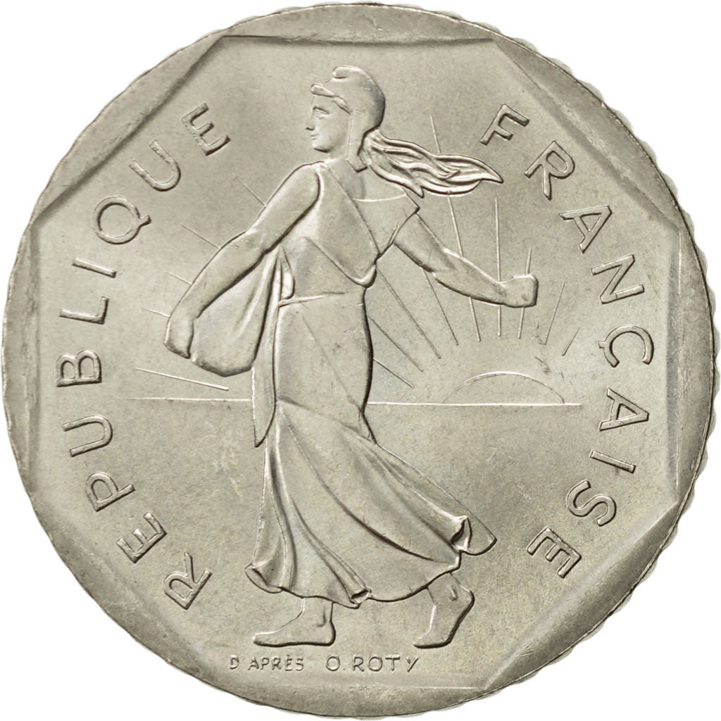 Coin, France, Semeuse, 2 Francs, 1993, Paris, AU(55-58), Nickel, KM:942.2