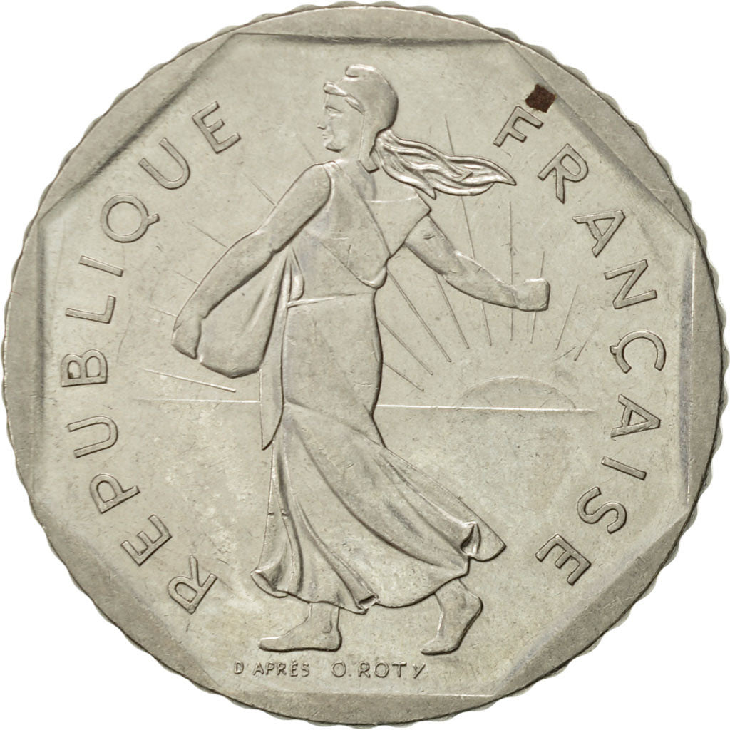 Coin, France, Semeuse, 2 Francs, 1983, Paris, AU(55-58), Nickel, KM:942.1