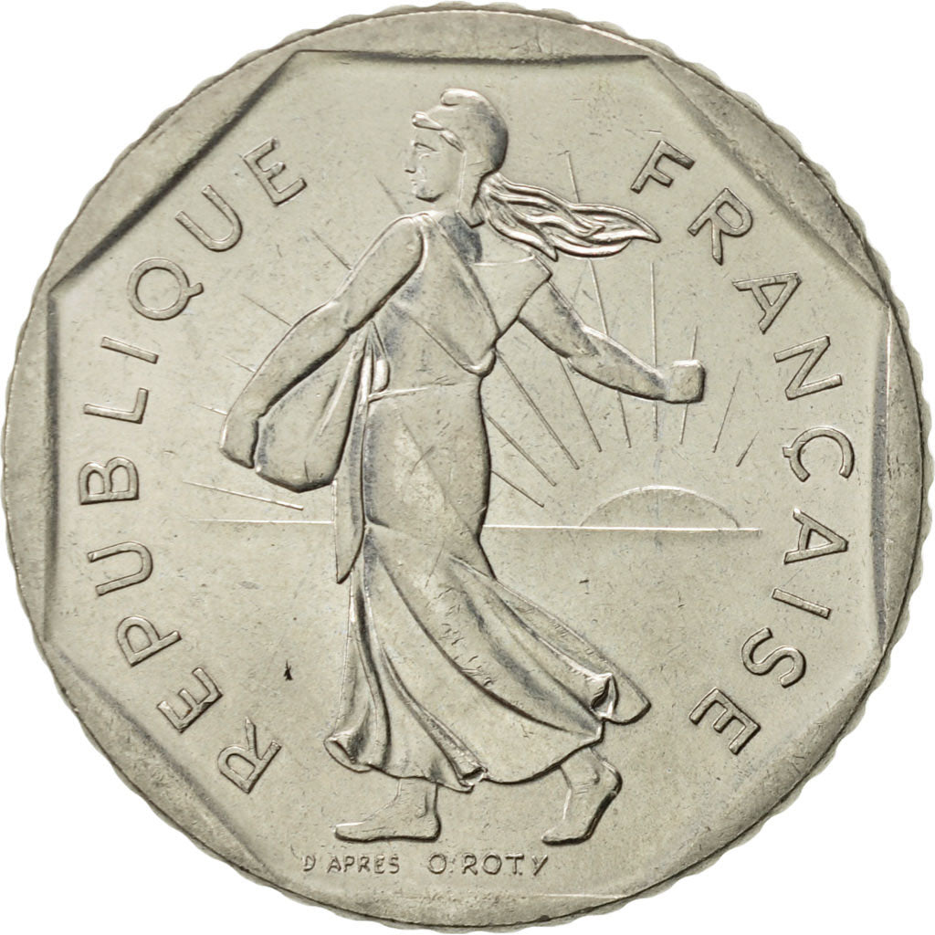 Munten, Frankrijk, Semeuse, 2 Francs, 1988, Paris, PR, Nickel, KM:942.1