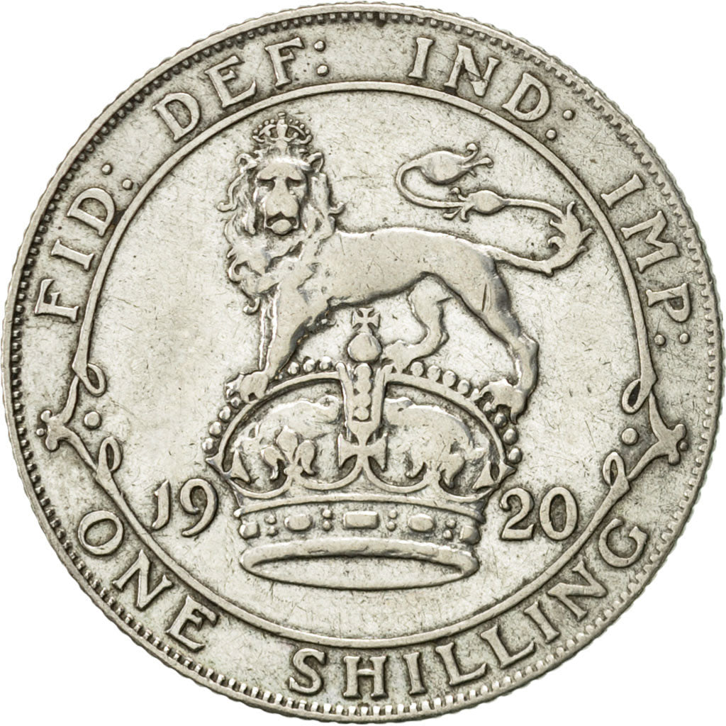 Coin, Great Britain, George V, Shilling, 1920, EF(40-45), Silver, KM:816a