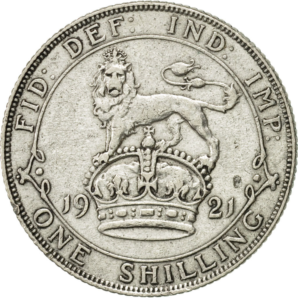 Coin, Great Britain, George V, Shilling, 1921, EF(40-45), Silver, KM:816a