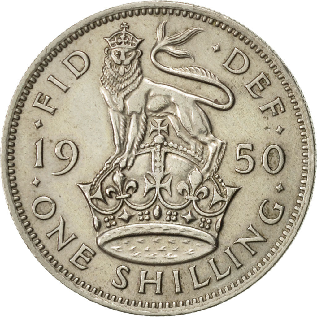Coin, Great Britain, George VI, Shilling, 1950, AU(55-58), Copper-nickel, KM:876