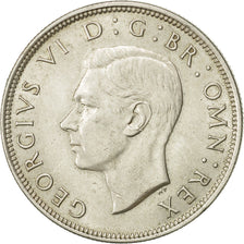 Moneda, Gran Bretaña, George VI, 1/2 Crown, 1945, MBC, Plata, KM:856