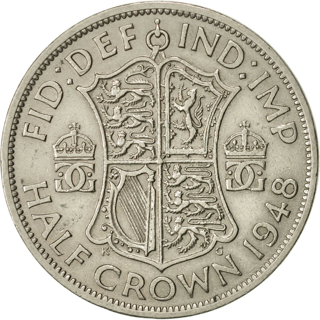 Coin, Great Britain, George VI, 1/2 Crown, 1948, EF(40-45), Copper-nickel