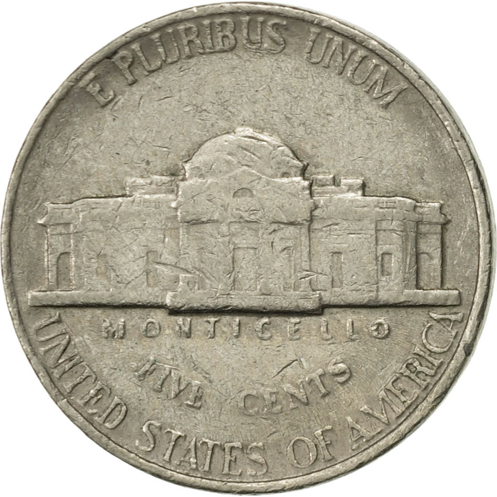 Coin, United States, Jefferson Nickel, 5 Cents, 1990, U.S. Mint, Philadelphia