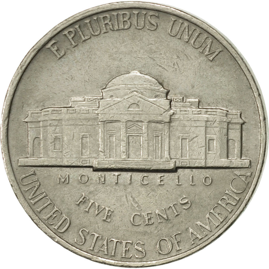 Monnaie, États-Unis, Jefferson Nickel, 5 Cents, 1989, U.S. Mint, Philadelphie