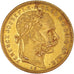 Munten, Hongarije, Franz Joseph I, 8 Forint 20 Francs, 1884, Kremnitz, ZF+
