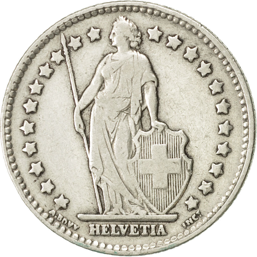 Switzerland, Franc, 1934, Bern, VF(30-35), Silver, KM:24