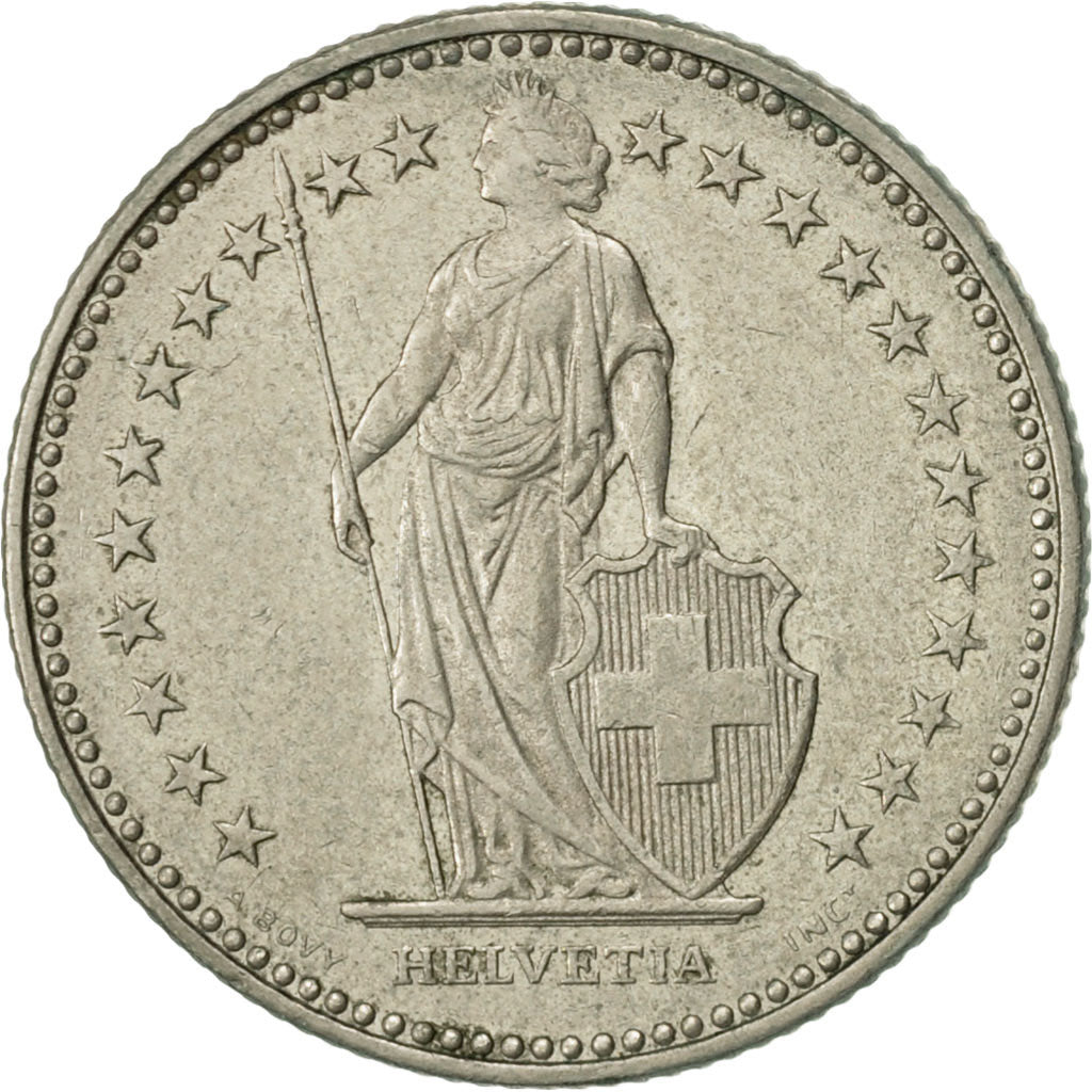 Coin, Switzerland, Franc, 1983, Bern, AU(50-53), Copper-nickel, KM:24a.3