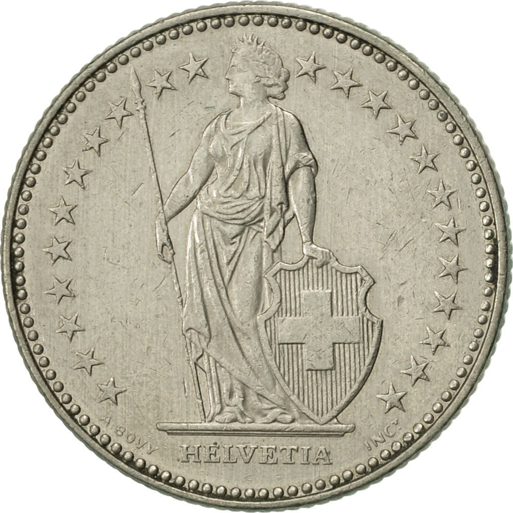 Switzerland, Franc, 1990, Bern, AU(50-53), Copper-nickel, KM:24a.3