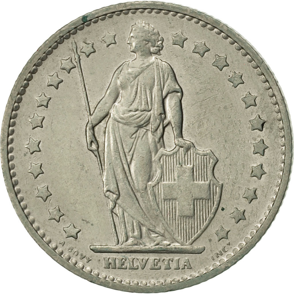 Coin, Switzerland, Franc, 1974, Bern, AU(50-53), Copper-nickel, KM:24a.1