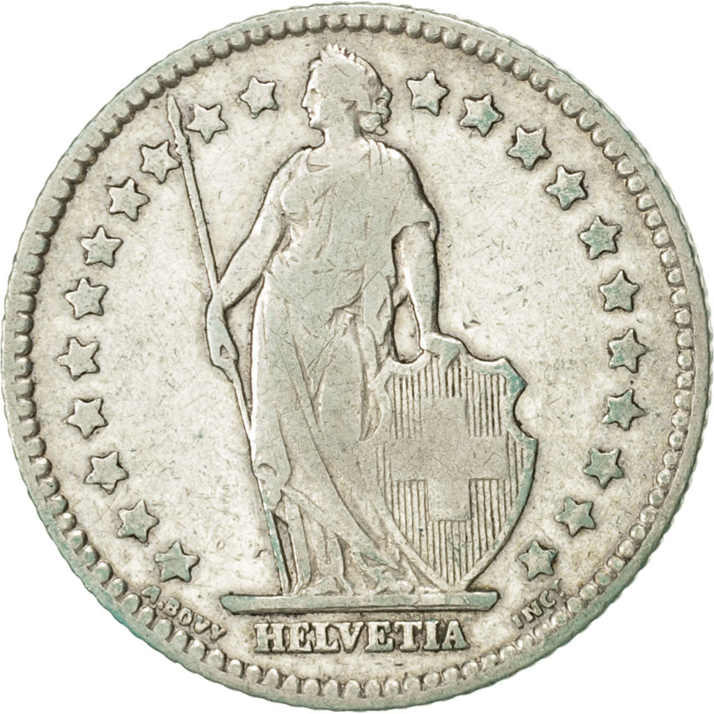 Switzerland, Franc, 1894, Bern, VF(30-35), Silver, KM:24