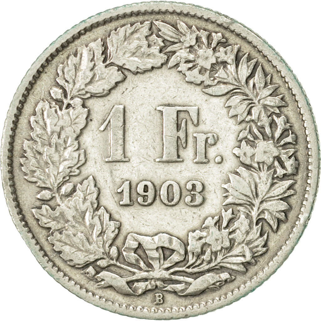 Coin, Switzerland, Franc, 1903, Bern, EF(40-45), Silver, KM:24