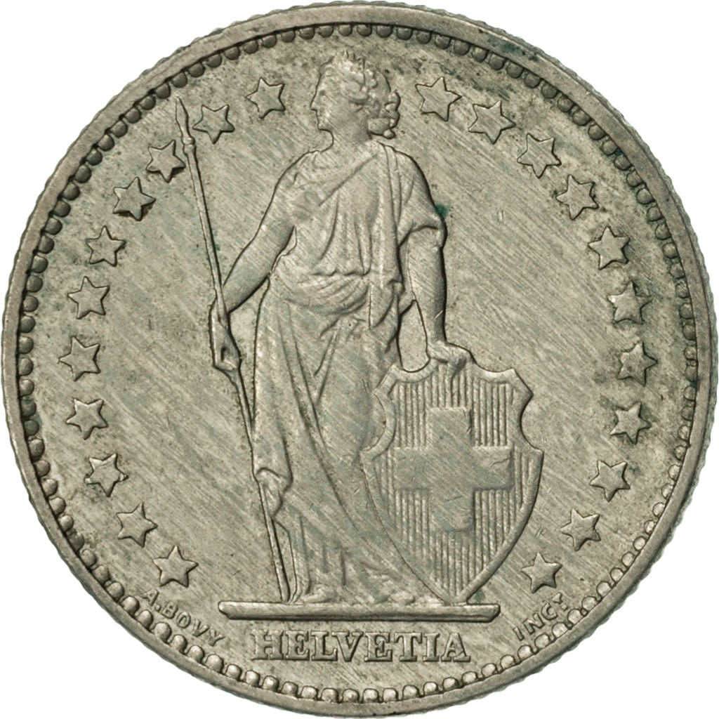 Coin, Switzerland, Franc, 1982, Bern, AU(50-53), Copper-nickel, KM:24a.2