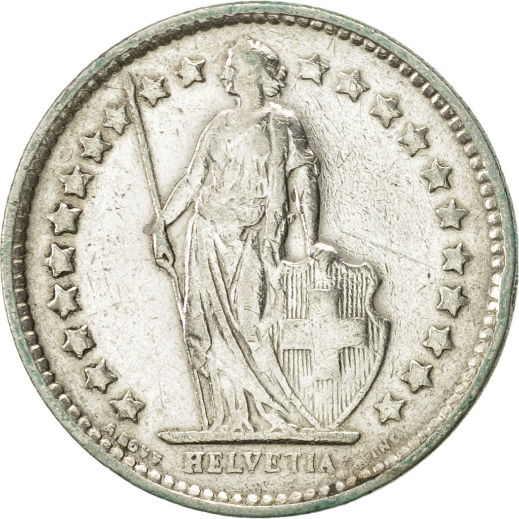 Coin, Switzerland, 1/2 Franc, 1921, Bern, AU(50-53), Silver, KM:23