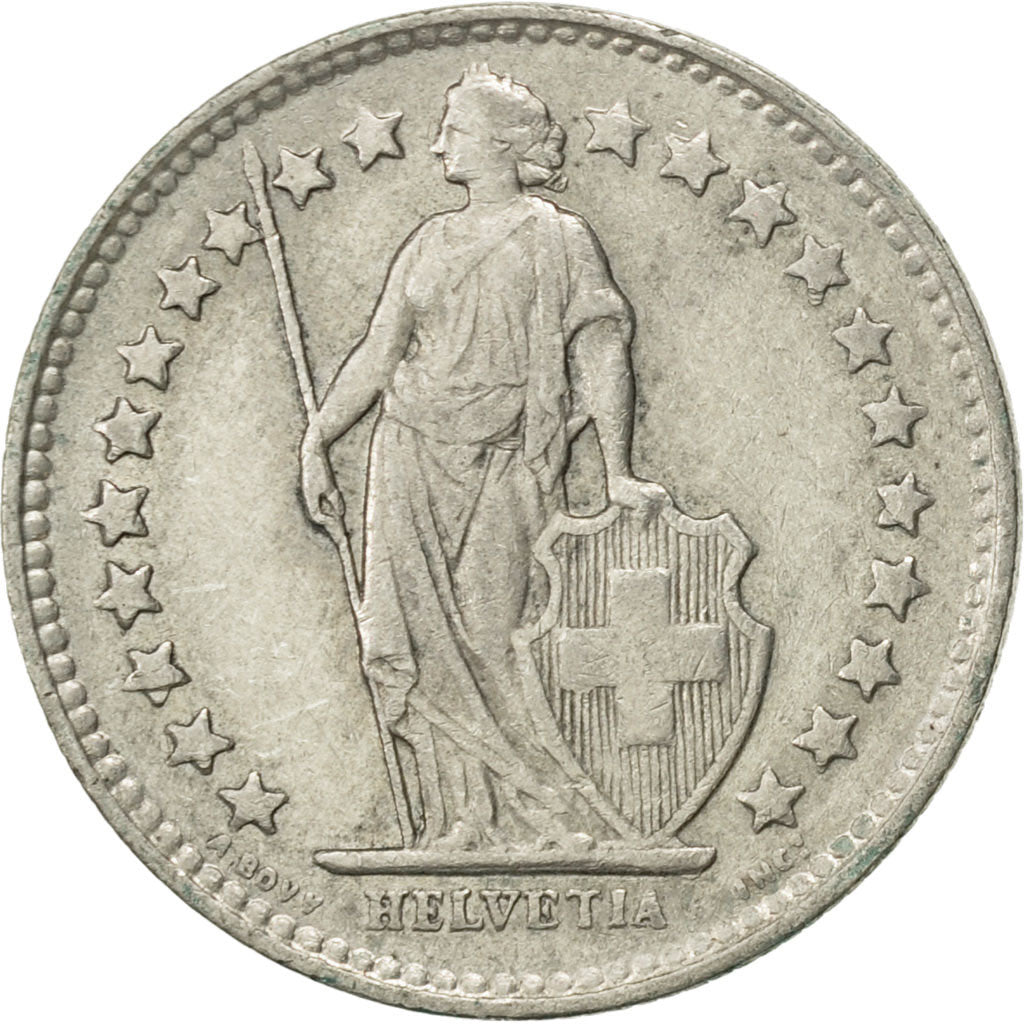 Coin, Switzerland, 1/2 Franc, 1946, Bern, AU(50-53), Silver, KM:23