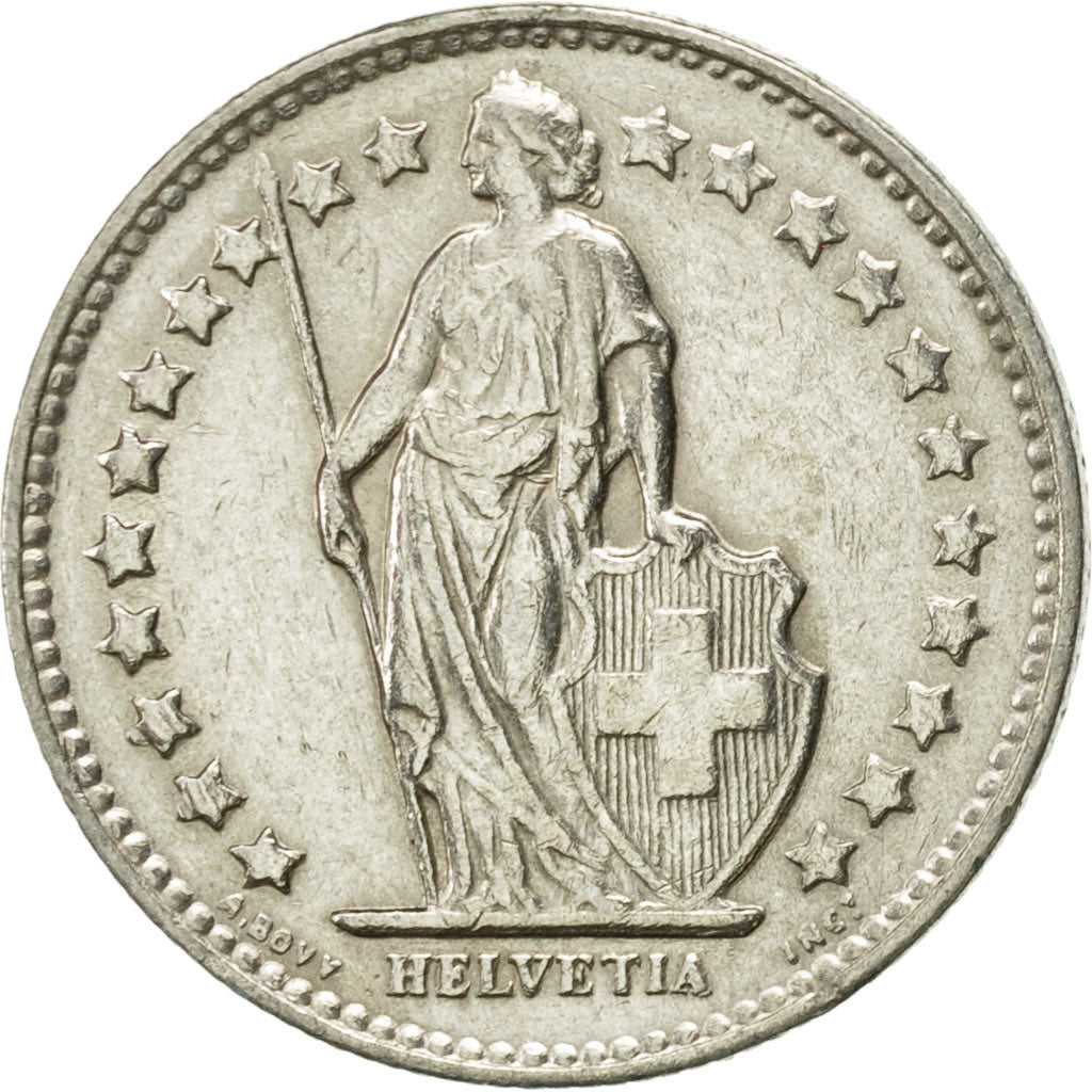 Coin, Switzerland, 1/2 Franc, 1950, Bern, AU(50-53), Silver, KM:23