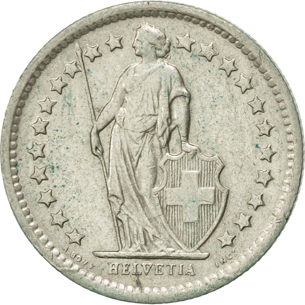 Munten, Zwitserland, 1/2 Franc, 1965, Bern, ZF+, Zilver, KM:23