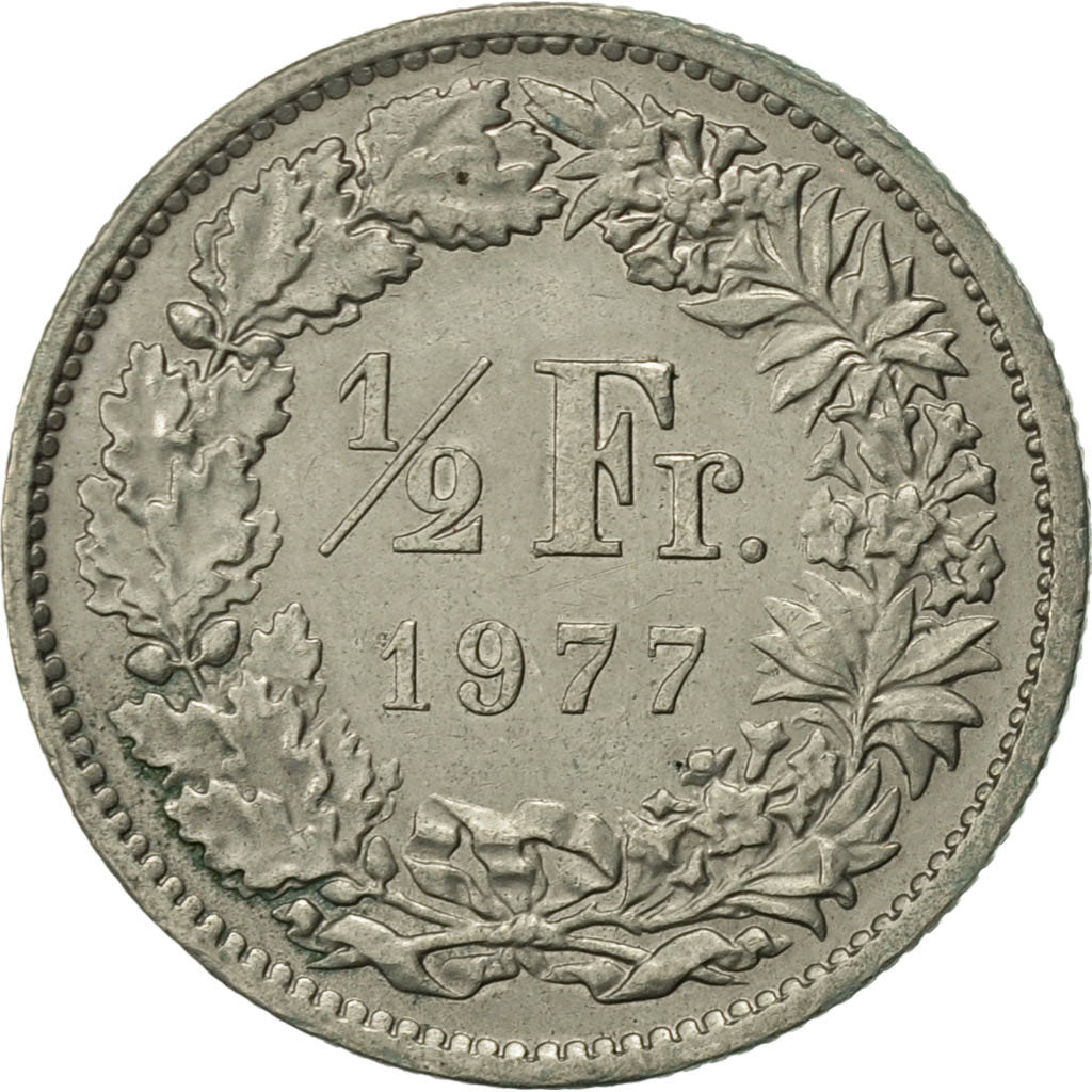Monnaie, Suisse, 1/2 Franc, 1977, Bern, TTB+, Copper-nickel, KM:23a.1