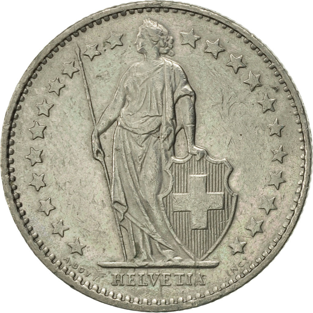 Coin, Switzerland, 1/2 Franc, 1981, Bern, AU(50-53), Copper-nickel, KM:23a.1