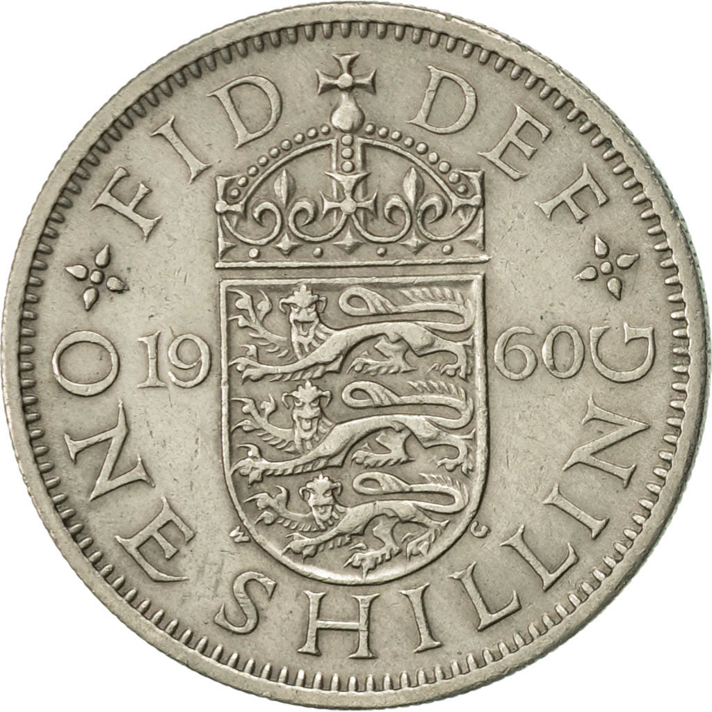 Moneta, Gran Bretagna, Elizabeth II, Shilling, 1960, BB, Rame-nichel, KM:904