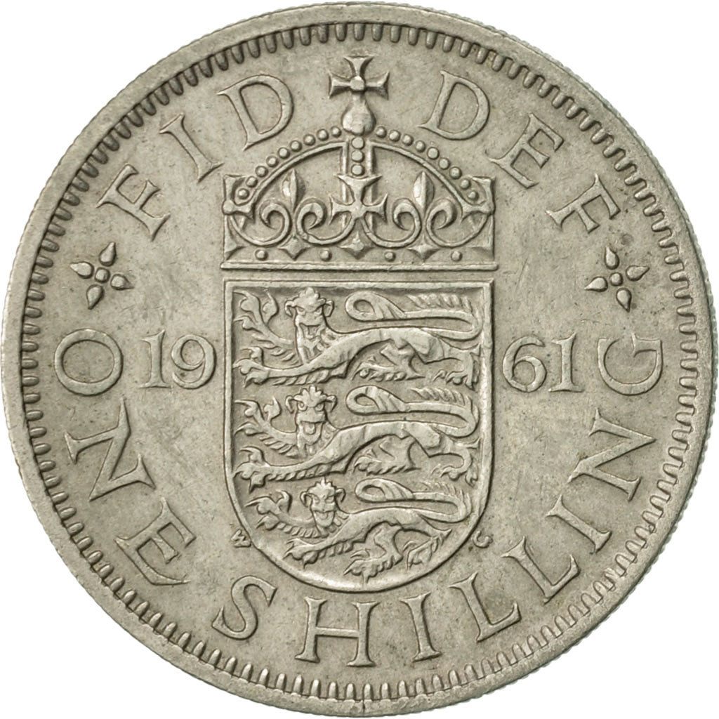 Coin, Great Britain, Elizabeth II, Shilling, 1961, EF(40-45), Copper-nickel