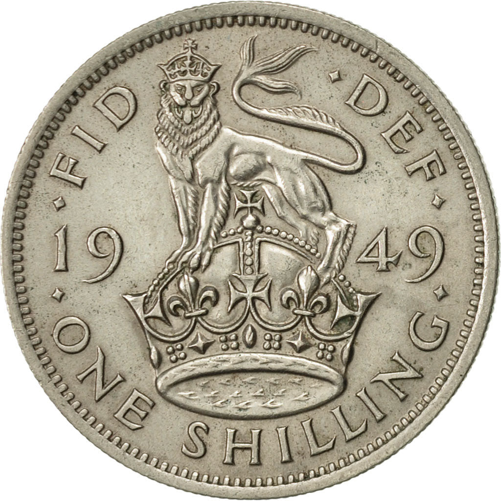 Münze, Großbritannien, George VI, Shilling, 1949, SS+, Copper-nickel, KM:876
