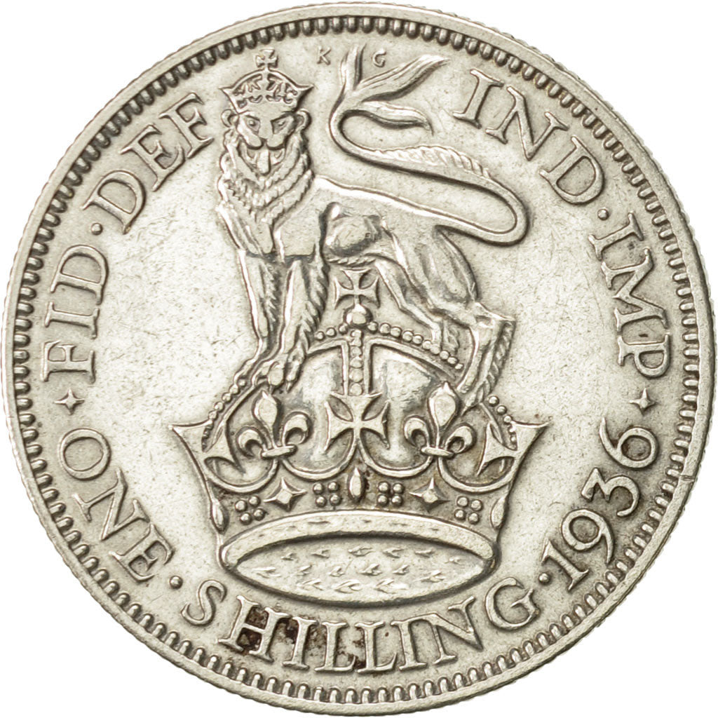 Coin, Great Britain, George V, Shilling, 1936, EF(40-45), Silver, KM:833