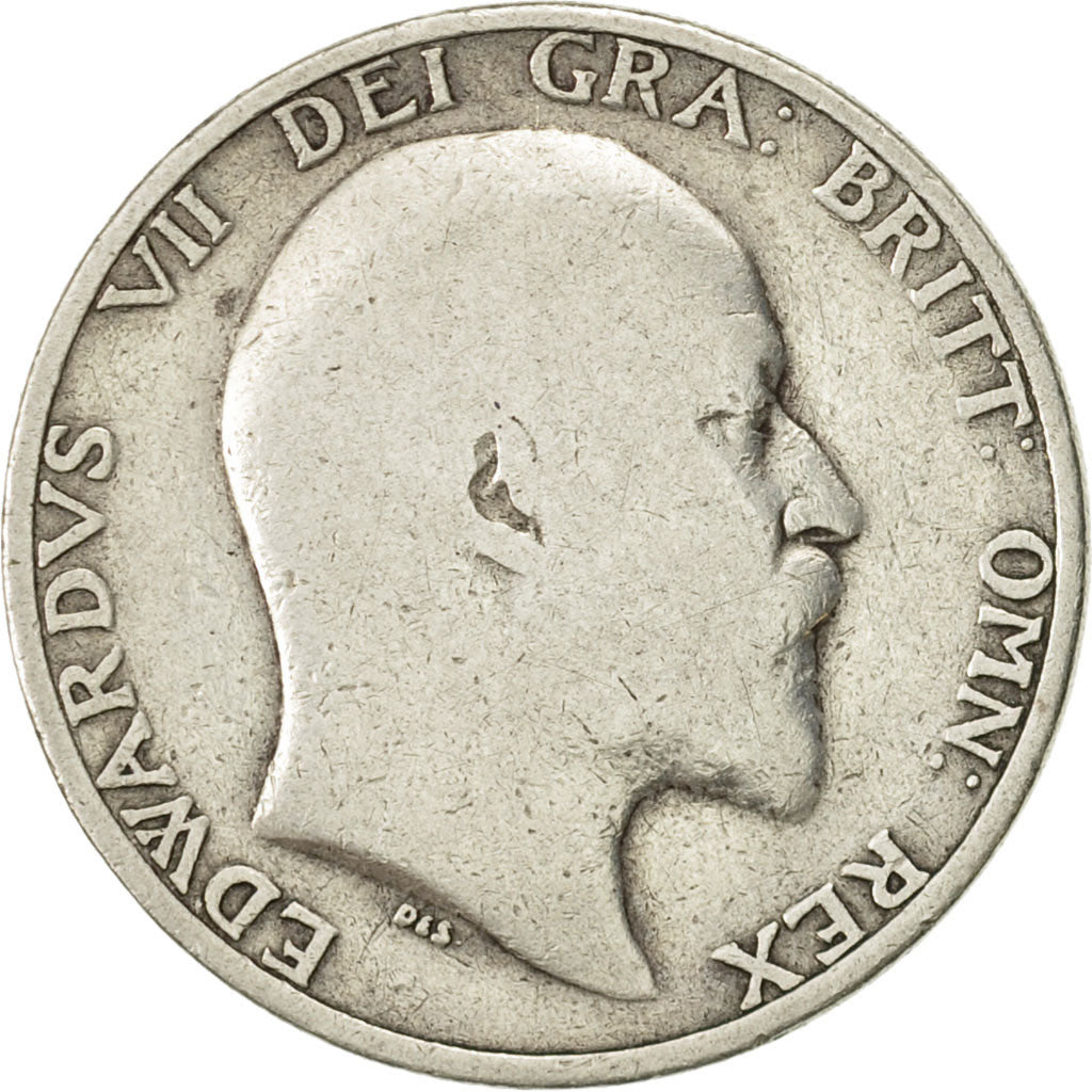 Great Britain, Edward VII, Shilling, 1910, F(12-15), Silver, KM:800