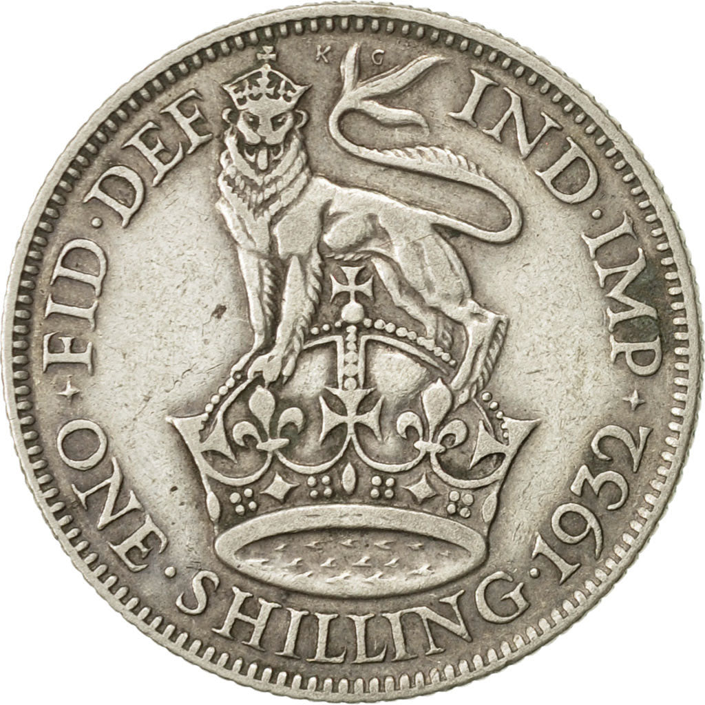 Coin, Great Britain, George V, Shilling, 1932, EF(40-45), Silver, KM:833