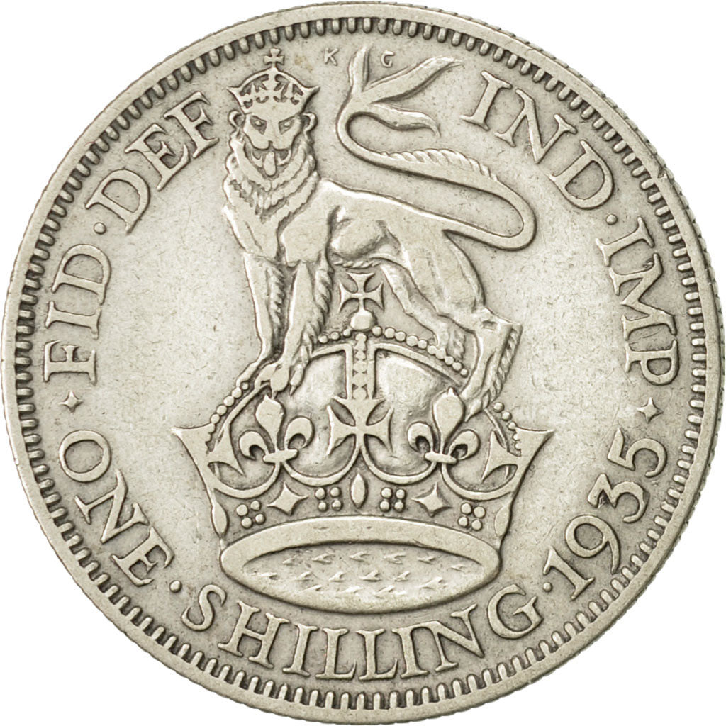 Coin, Great Britain, George V, Shilling, 1935, EF(40-45), Silver, KM:833